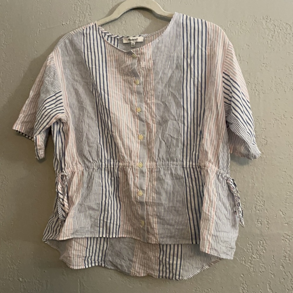 Madewell Striped Drawstring Top - image 2
